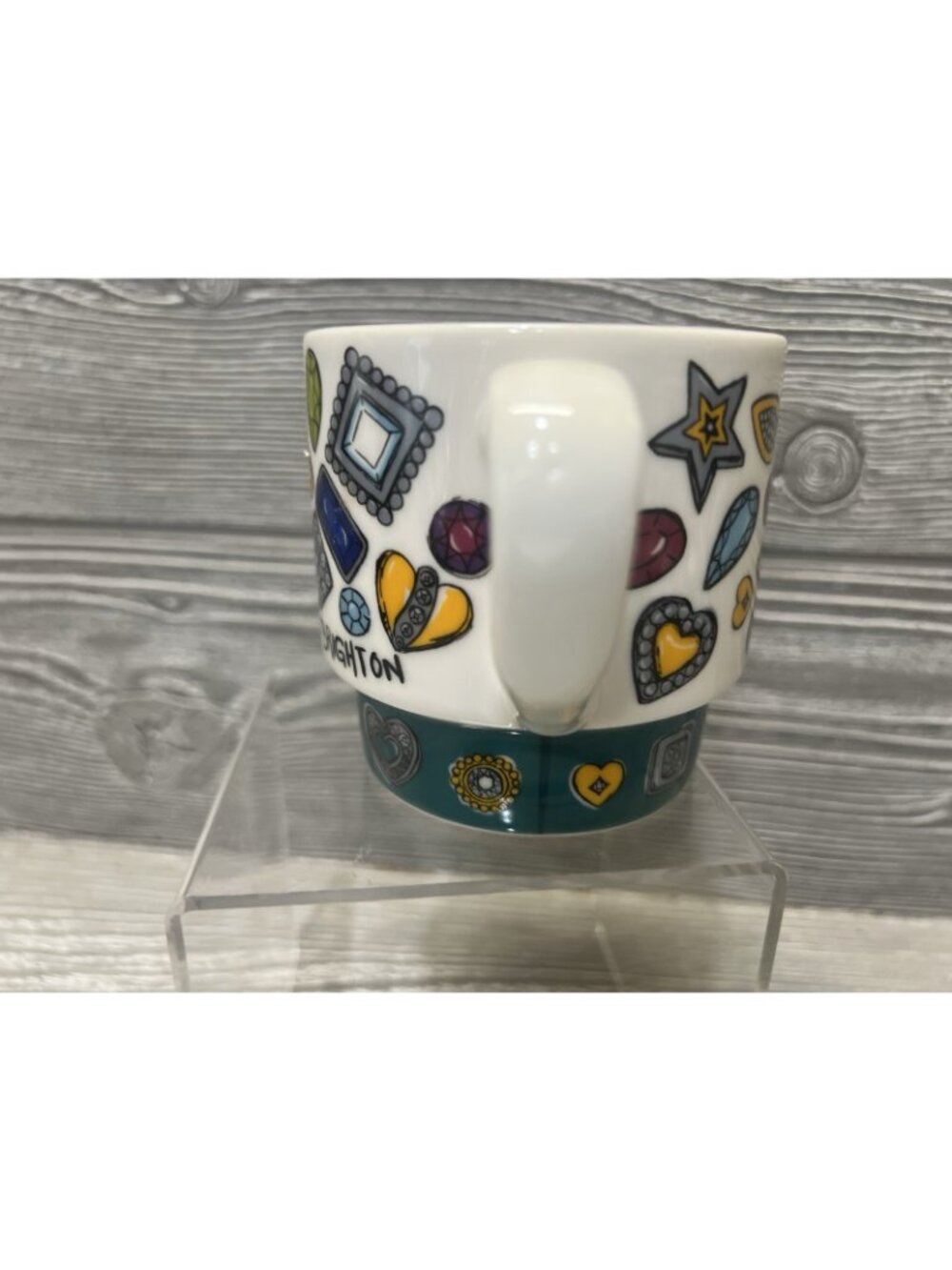 Brighton Limited Edition Colorful Gemstones  Ceramic Coffee Tea Mug Cup 3.5” - Picture 4 of 7